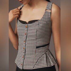Houndstooth Sleeveless Top